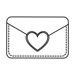 envelope with heart card vector illustration design