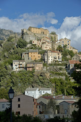 Fototapeta na wymiar Spending a day in the town Corte in Corsica France