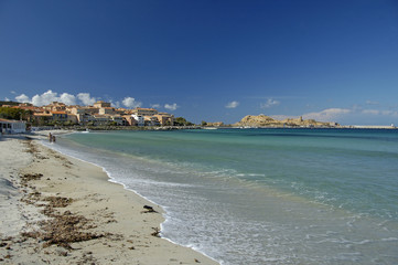 The beautiful beaches on the island Corisica