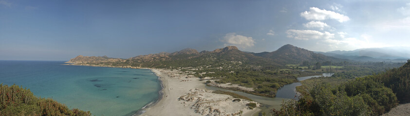 The beautiful beaches on the island Corisica