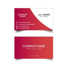 Simple Business Card Template, Vector, Illustration
