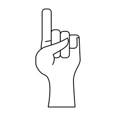 Hand pointing up icon vector illustration graphic design