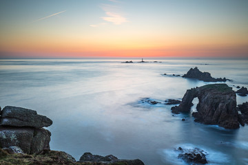Long exposure sunset at Land's End