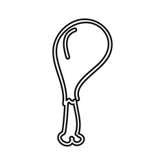 chicken thigh isolated icon vector illustration design