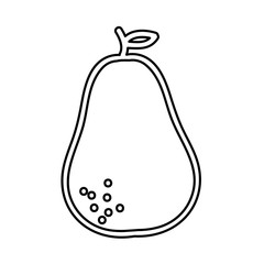 pear fresh fruit icon vector illustration design