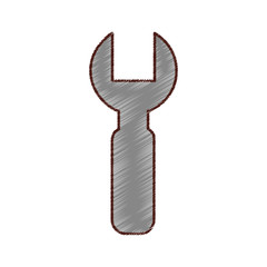 wrench construction tool icon vector illustration design