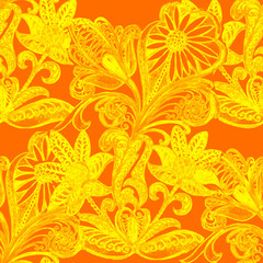 Russian Ethnic ornament, seamless pattern , decoration objects