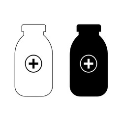 two medical bottles vector