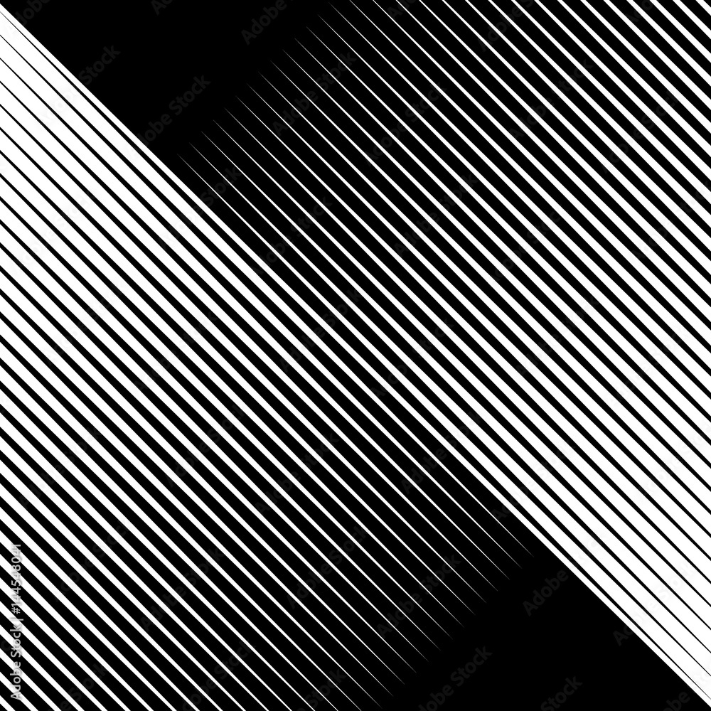 Poster Abstract linear black and white texture. Mesh, array of lines geometric pattern