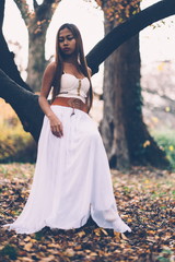 Beautiful wiccan girl, guardian of the mystical forest