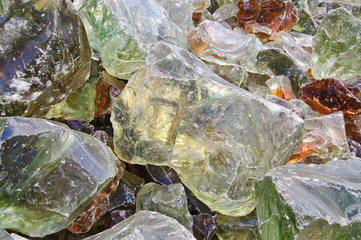 Obraz premium A pile of pieces of colored glass melted. Background, texture