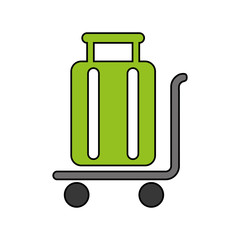 suitcase travel isolated icon vector illustration design
