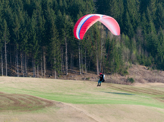 Paragliding flight