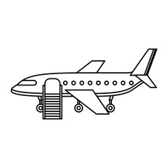 airplane flying isolated icon vector illustration design