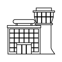 airport tower control icon vector illustration design