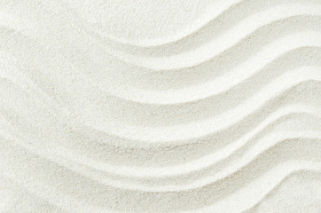 Fototapeta White sand texture background with wave pattern obraz
