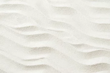 Foto op Canvas White sand texture background with wave pattern © Mybona