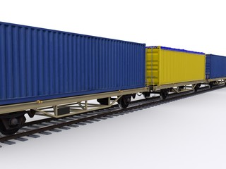 Obraz premium Railway freight waggon