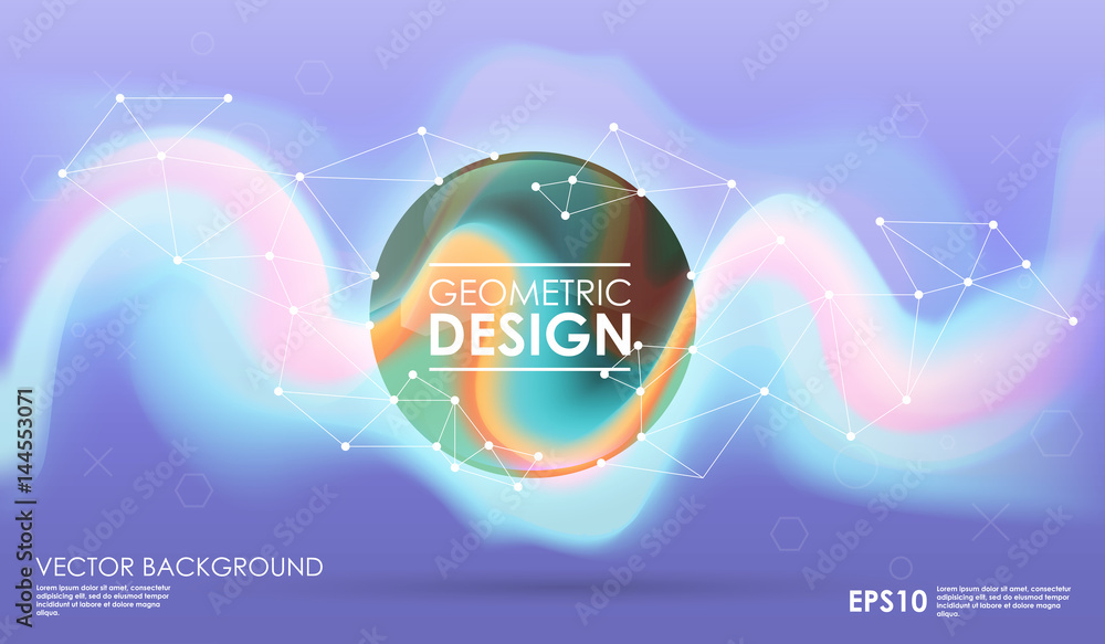 Poster concept background with poligonal geometric shapes. creative layout for presentation or website.