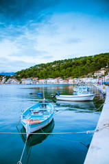  Fishing boats in the charming town of Nivigrad in Croatia