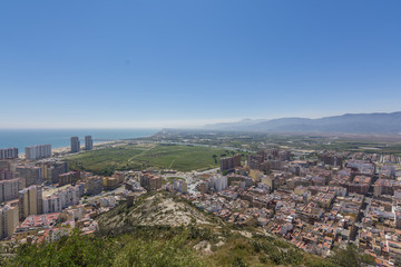 Obraz premium Aerial view of mediterranean tourist town of Cullera