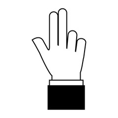 hands human touching icon vector illustration design