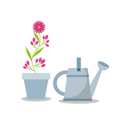 beautiful garden flat icons vector illustration design