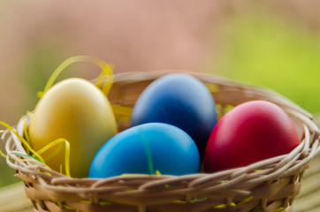 Easter Eggs in Wooden basket - Orthodox Fiesta