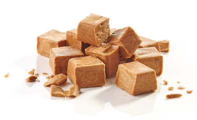 Heap of caramel candies