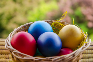 Easter Eggs in Wooden basket - Orthodox Fiesta