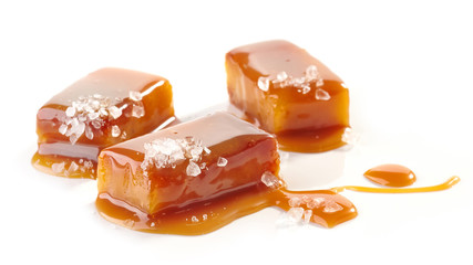 homemade salted caramel pieces