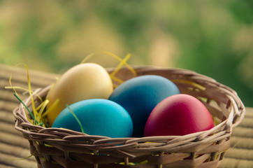 Easter Eggs in Wooden basket - Orthodox Fiesta