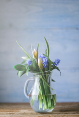 Vase with spring flowers