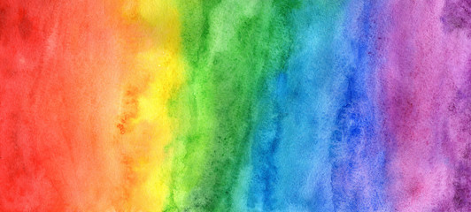 Rainbow in watercolor