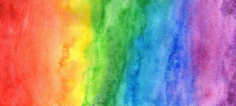 Rainbow In Watercolor