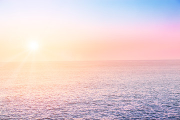 Water surface at the evening