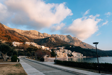 September 17, 2016. Montenegro Sveti Stefan Monastery in Sveti Stefan