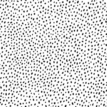 Vector seamless pattern. Hand drawn polka dot texture. Simple structure.  Abstract background with many scattered pieces. Black and white design.  Illustration for wallpaper, wrapping paper, textile. Stock-Vektorgrafik |  Adobe Stock