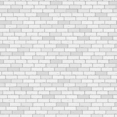 Fototapeta na wymiar White and gray wall brick background. Rustic blocks texture template. Seamless pattern. Vector illustration of building block.