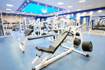 Interior of a fitness hall