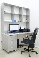 Interior of an office working place