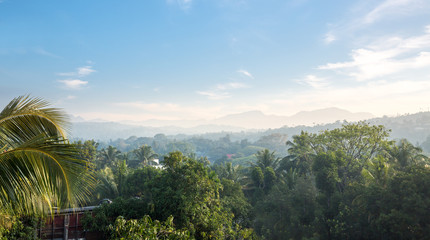 Scenic green mountains anb jungles, Ceylon