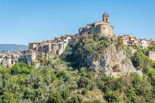 Panoramic view of Toffia, Rieti Province, Latium, Italy