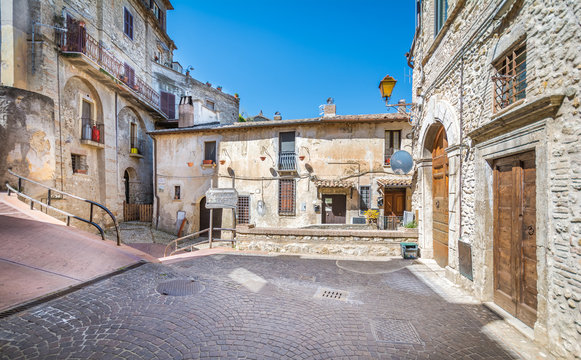 Scenic sight in Toffia, Rieti Province, Latium, Italy