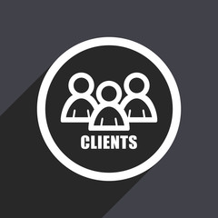 Clients flat design vector icon.