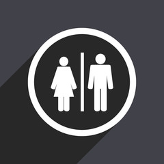 Man and Woman flat design vector icon.