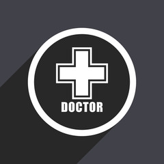 Fototapeta premium Doctor flat design vector icon.