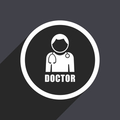 Doctor flat design vector icon.