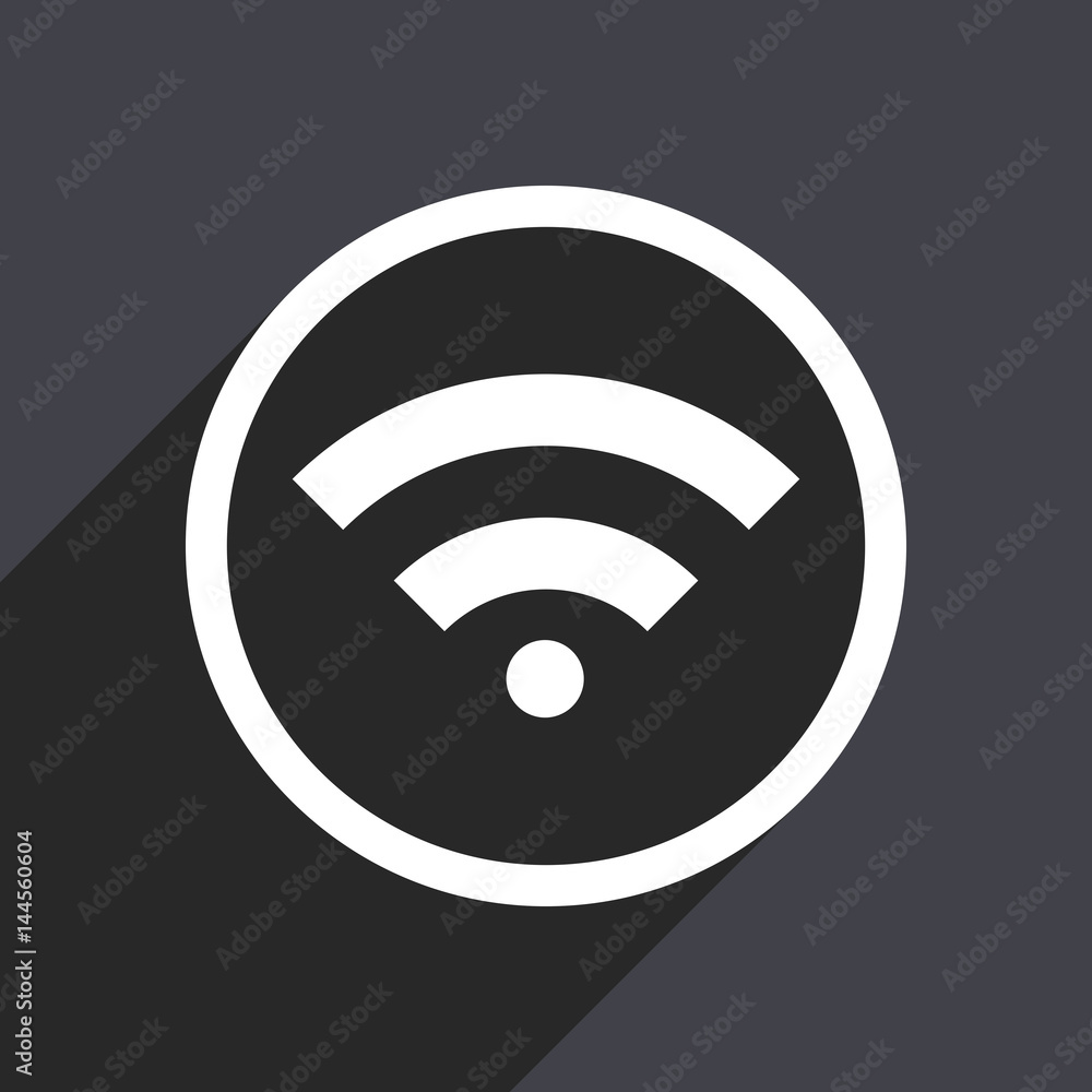 Poster wireless flat design vector icon.