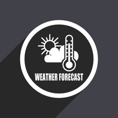 Weather forecast flat design vector icon.